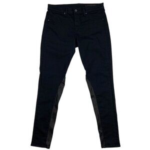 Rag And Bone Skinny Jean 30 Midnight Lambskin Trim